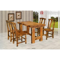 勝芳實木家具批發 主題酒店桌椅 實木餐桌餐椅批發 桌面 戶外實木餐桌椅 原生態酒店家具 酒店家具 和合家具