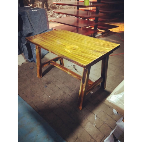 勝芳原生態火燒木家具批發 主題酒店桌 實木餐桌餐批發 桌面 戶外實木餐桌 戶外酒店家具 酒店家具 和合家具