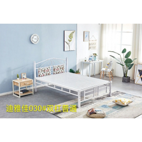 勝芳鐵床批發歐式鐵藝床復古旅館鐵架床雙人床酒店公寓床臥室鐵架床公主床金屬床宜家迪雅佳家具