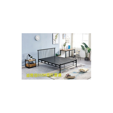 勝芳鐵床批發歐式鐵藝床復古旅館鐵架床雙人床酒店公寓床臥室鐵架床公主床金屬床宜家迪雅佳家具