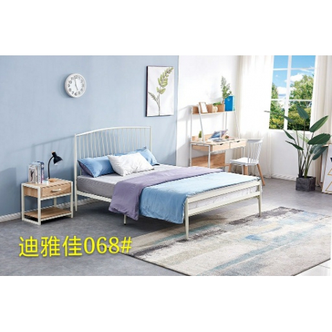 勝芳鐵床批發歐式鐵藝床復古旅館鐵架床雙人床酒店公寓床臥室鐵架床公主床金屬床宜家迪雅佳家具