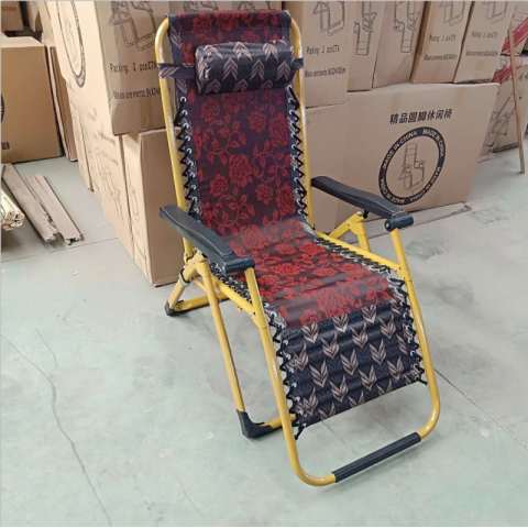 勝芳躺椅批發休閑椅折疊椅鐵制躺椅午睡椅老人躺椅懶人椅戶外家具休閑家具書房家具中正陽家具