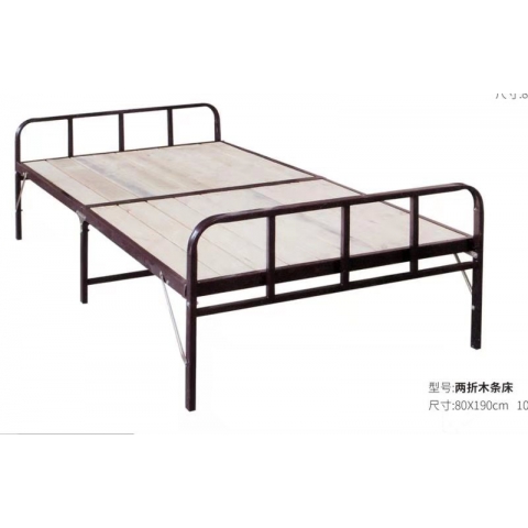 勝芳圓頭兩折床 折疊床 簡易床 午休床 四折床 單人床 陪護床 鐵藝床 竹板床 龍骨床 單人床批發 臥室家具 立達勝強家具