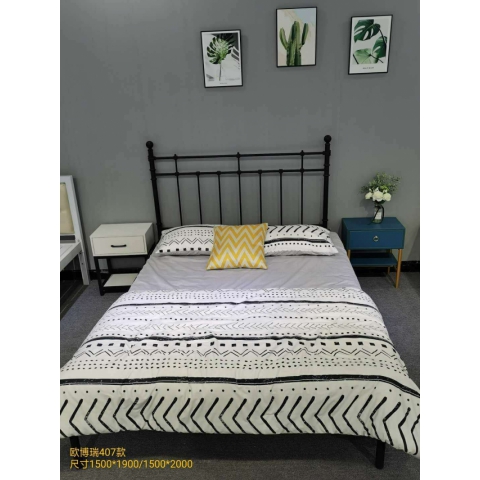 勝芳床鋪批發歐式床 鐵床 鐵藝床 雙人床 雙人床 折疊雙人床 鐵藝雙人床 雙人板床 金屬床 臥室家具 歐博瑞家具