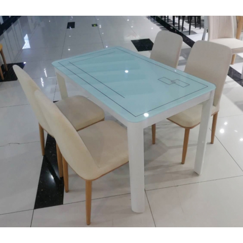 勝芳餐桌 玻璃餐桌 玻璃餐臺 小戶型餐桌 鋼化玻璃餐桌 熱彎玻璃餐桌 時尚簡約 餐廳家具 餐廚家具批發 森之博家具