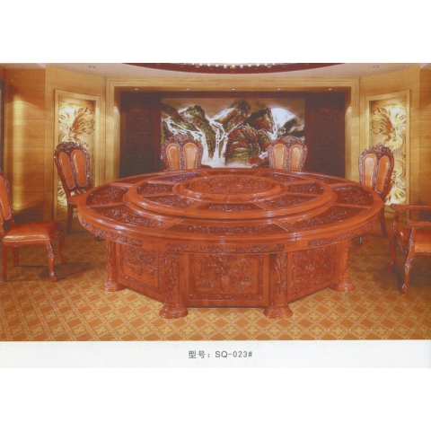 勝芳餐桌批發 酒店餐桌 轉盤 多人 餐館  飯店 桌子 餐廳 包間 包廂 酒店家具 雙全實木家具