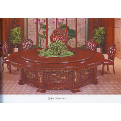 勝芳餐桌批發 酒店餐桌 轉盤 多人 餐館  飯店 桌子 餐廳 包間 包廂 酒店家具 雙全實木家具