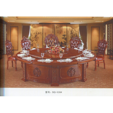 勝芳餐桌批發 酒店餐桌 轉盤 多人 餐館  飯店 桌子 餐廳 包間 包廂 酒店家具 雙全實木家具