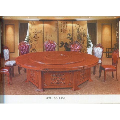 勝芳餐桌批發 酒店餐桌 轉盤 多人 餐館  飯店 桌子 餐廳 包間 包廂 酒店家具 雙全實木家具