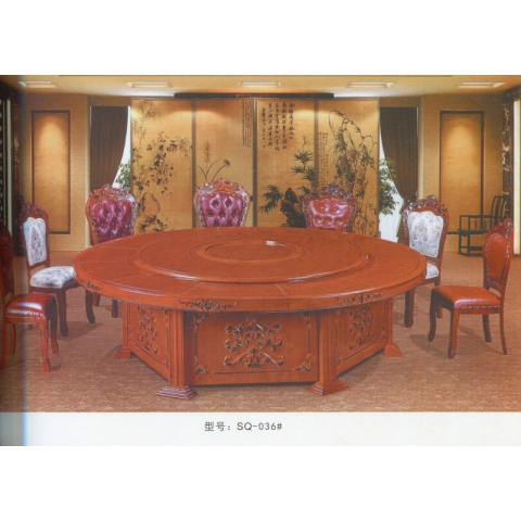 勝芳餐桌批發 酒店餐桌 轉盤 多人 餐館  飯店 桌子 餐廳 包間 包廂 酒店家具 雙全實木家具