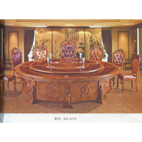 勝芳餐桌批發 酒店餐桌 轉盤 多人 餐館  飯店 桌子 餐廳 包間 包廂 酒店家具 雙全實木家具