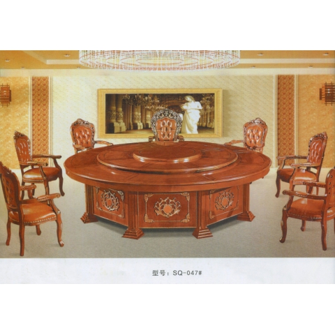 勝芳餐桌批發 酒店餐桌 轉盤 多人 餐館  飯店 桌子 餐廳 包間 包廂 酒店家具 雙全實木家具