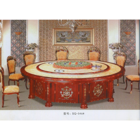 勝芳餐桌批發 酒店餐桌 轉盤 多人 餐館  飯店 桌子 餐廳 包間 包廂 酒店家具 雙全實木家具