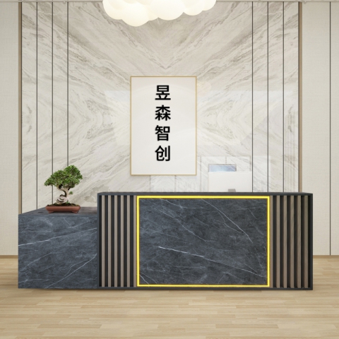 勝芳前臺(tái)接待桌 簡(jiǎn)約前臺(tái)接待臺(tái) 大理石紋 高端大氣培訓(xùn)吧臺(tái) 咨詢臺(tái) 公司前臺(tái)桌 支持定制柜臺(tái) 收銀臺(tái) 可定制LOGO 尺寸支持定制 昱森智創(chuàng)辦公家具批發(fā)