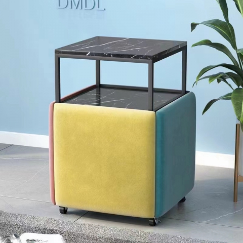 勝芳凳子批發 魔方凳 網紅凳 多功能可折疊 組合凳子 現代客廳家具 客廳組合茶幾   創意五合一茶幾 中正陽家具