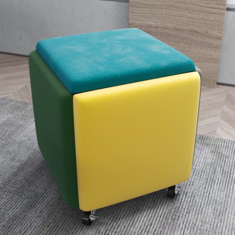 勝芳凳子批發 魔方凳 網紅凳 多功能可折疊 組合凳子 現代客廳家具 收納凳 輪滑換鞋凳 創意五合一 中正陽家具