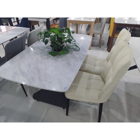 勝芳餐桌批發 理石餐臺 歐式餐桌椅 巖板餐臺 簡約餐桌椅 小戶型理石餐桌  餐廳家具  百思德家具