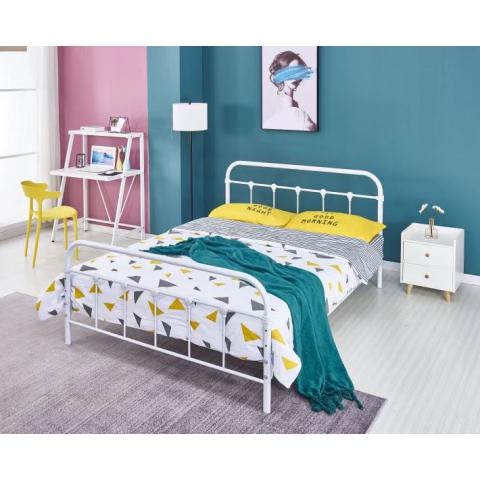 勝芳床鋪批發歐式床 鐵床 鐵藝床 雙人床 雙人床 折疊雙人床 鐵藝雙人床 雙人板床 金屬床 臥室家具 歐博瑞家具