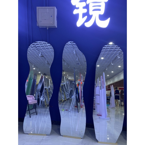 勝芳家具批發 鋁合金穿衣鏡 全身鏡 試衣鏡 落地鏡 服裝店鏡子 臥室長鏡子 全身鏡 簡約 立體 移動 驕陽家具