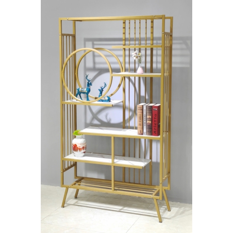 勝芳北歐鐵藝置物架 鳥籠置物架 客廳陽臺落地多層花架 服裝店包包架 金色展示架  正尚家具批發