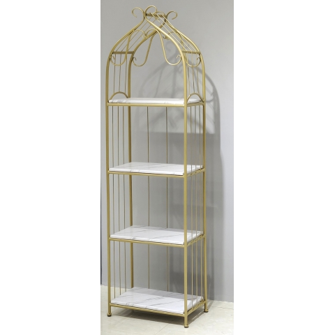 勝芳北歐鐵藝置物架 鳥籠置物架 客廳陽臺落地多層花架 服裝店包包架 金色展示架  正尚家具批發