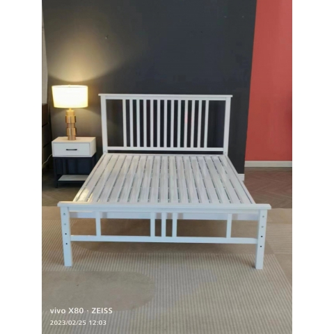 勝芳床鋪批發 y—34白單杠 雙人床 鐵床 鐵藝床 雙人床 折疊雙人床 鐵藝雙人床 雙人板床 金屬床 臥室家具 歐博瑞家具