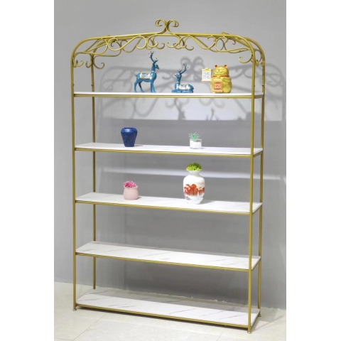 勝芳北歐鐵藝置物架 鳥籠置物架 客廳陽臺落地多層花架 服裝店包包架 金色展示架  正尚家具批發