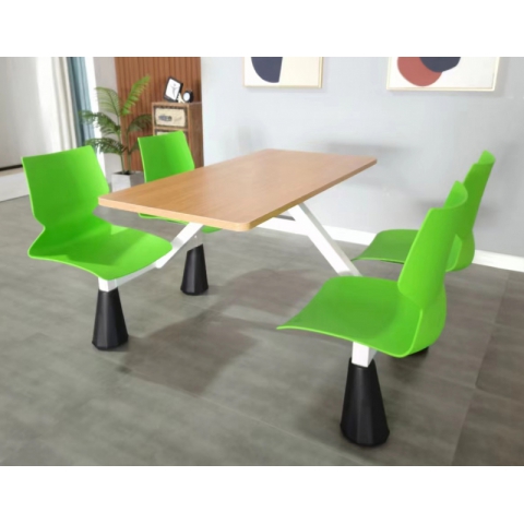 勝芳快餐桌椅 學校餐廳 鋼木餐桌椅 連體桌椅  食堂餐桌 飯店餐桌 企業單位餐廳 鋼木家具 酒店家具 餐廳家具 中慶德家具