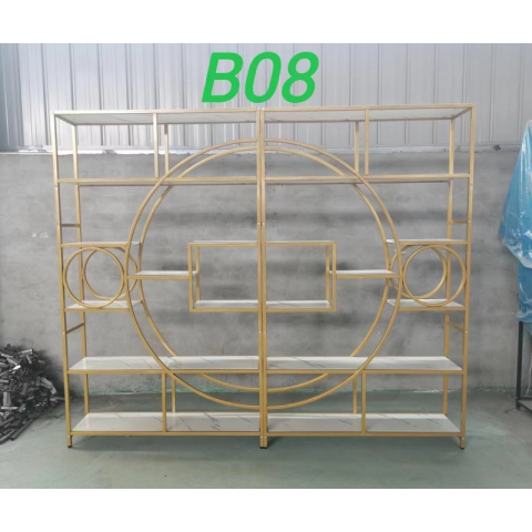 勝芳北歐鐵藝置物架 鳥籠置物架 客廳陽臺落地多層花架 服裝店包包架 金色展示架  正尚家具批發