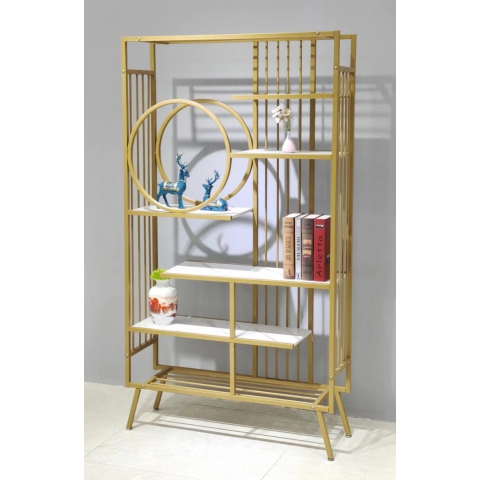勝芳北歐鐵藝置物架 鳥籠置物架 客廳陽臺落地多層花架 服裝店包包架 金色展示架  正尚家具批發