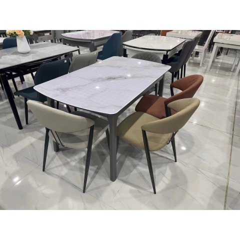 勝芳巖板餐桌批發 意式輕奢餐桌 抽拉臺  亮光巖板餐桌 小戶型餐臺 啞光巖板餐桌 餐廳餐桌椅 巖板餐臺簡約餐桌 隆派家具