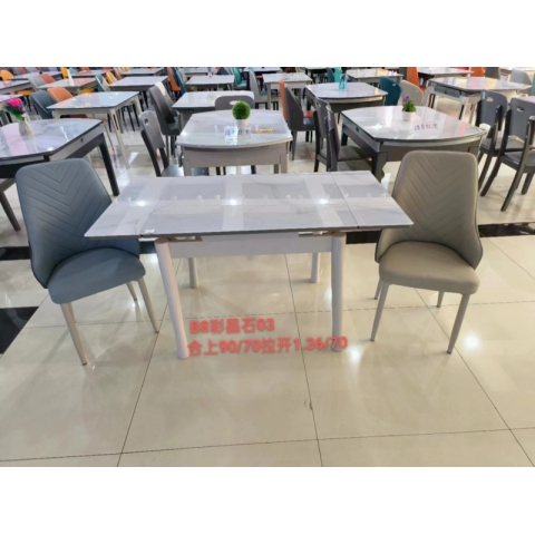 勝芳餐桌批發 家用餐桌 巖板餐桌 簡易餐桌  抽拉臺 世豪家具