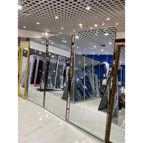 勝芳家具批發 鋁合金穿衣鏡 全身鏡 試衣鏡 落地鏡 服裝店鏡子 臥室長鏡子 全身鏡 簡約 立體 移動 驕陽家具