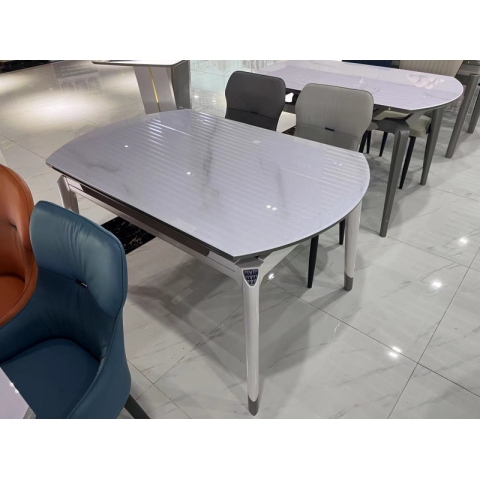 勝芳餐桌批發 理石餐桌 長條桌 抽拉臺 歐式餐桌 歐式餐臺 簡約餐桌 小戶型巖板餐桌 理石餐桌椅組合 巖板餐臺 歐式家具 隆派家具