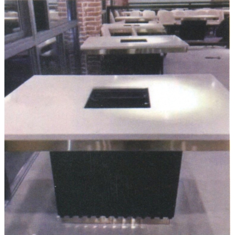 勝芳酒店餐桌批發 勝芳火鍋桌批發 巖板鐵藝框架 巖板火鍋桌 電磁爐火鍋桌輕奢酒店桌  可定制家具 鑫騰泰家具