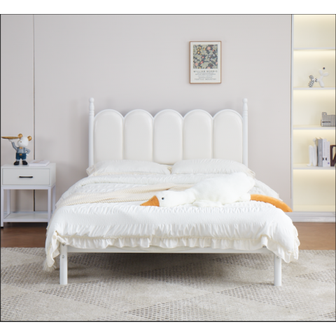 專業做鐵藝床軟包床上下床單人床3