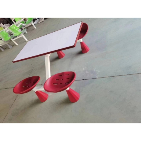 勝芳連體餐桌椅批發  食堂餐桌 食堂連體桌椅 快餐桌椅 四腿連體桌 四連體 學生餐桌椅 萬眾家具