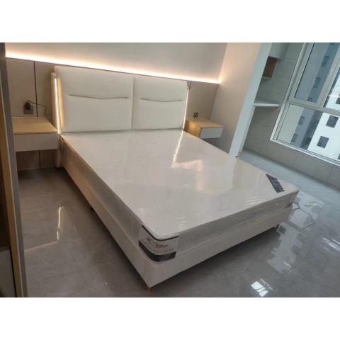 勝芳床鋪批發 雙人床 軟床 現代簡約軟床 北歐輕奢軟床 臥室家具 小戶型家具 高檔床 高端床 宇鑫家具