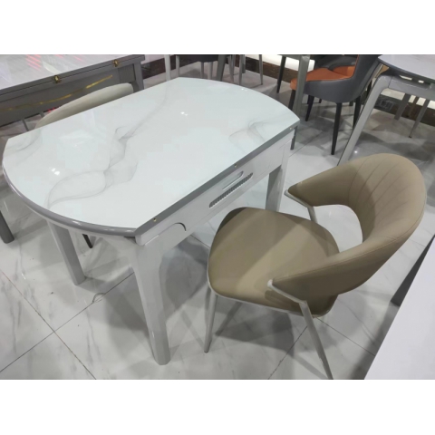 勝芳巖板餐桌批發 意式輕奢餐桌 抽拉臺  亮光巖板餐桌 小戶型餐臺 啞光巖板餐桌 餐廳餐桌椅 巖板餐臺簡約餐桌 隆派家具