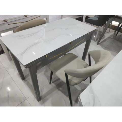 勝芳巖板餐桌批發 意式輕奢餐桌 抽拉臺  亮光巖板餐桌 小戶型餐臺 啞光巖板餐桌 餐廳餐桌椅 巖板餐臺簡約餐桌 隆派家具