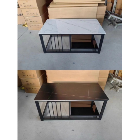 勝芳巖板茶臺批發巖板茶臺火燒石茶臺一體茶臺巖功夫茶桌 泡茶桌飲茶桌品茶桌巖板茶幾辦公茶幾家用茶幾鐵藝茶幾  宜美家具