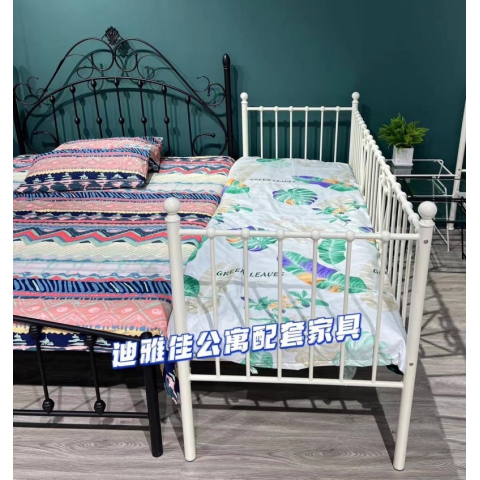 勝芳鐵床批發 歐式鐵藝床 復古旅館鐵架床 雙人床 酒店公寓床 臥室鐵架床 公主床 金屬床 迪雅佳公寓套房家具