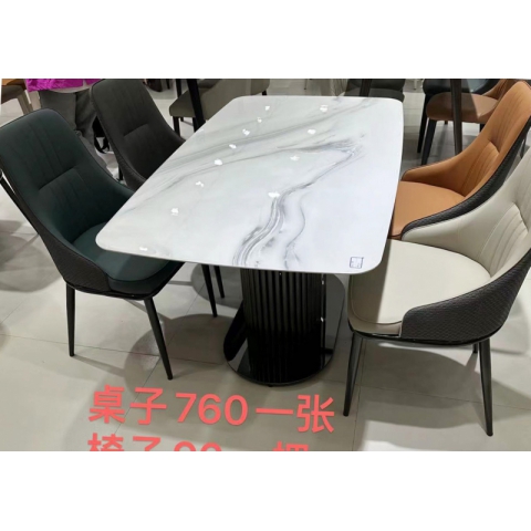 勝芳餐桌批發 理石餐臺 歐式餐桌椅 巖板餐臺 簡約餐桌椅 小戶型理石餐桌  餐廳家具  百思德家具