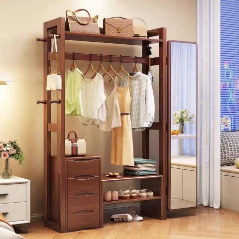 香河衣帽架批發(fā) 實木衣帽架 橡木北歐衣帽架 門廳柜 多功能掛衣架+穿衣鏡+置物架+換鞋凳 廣東生產香河倉庫現(xiàn)貨直發(fā) 香河潤澤家具