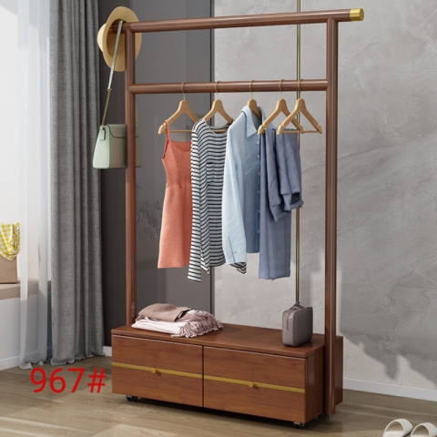 香河衣帽架批發 實木衣帽架 橡木北歐衣帽架 門廳柜 多功能掛衣架+置物架 廣東生產香河倉庫現貨直發 香河潤澤家具