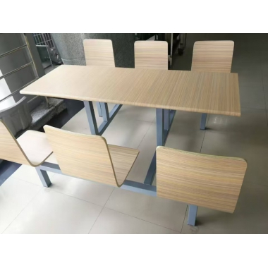 勝芳連體餐桌椅批發  食堂餐桌 食堂連體桌椅 快餐桌椅 四腿連體桌 四連體 學生餐桌椅 萬眾家具