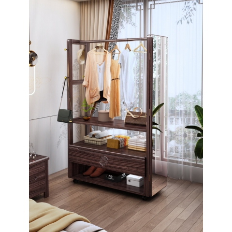 香河衣帽架批發 實木衣帽架 北歐衣帽架 門廳柜 多功能掛衣架+置物架 廣東生產香河倉庫現貨直發 香河潤澤家具