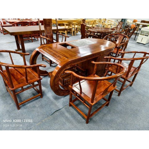 香河茶桌批發 實木茶道桌 紅木茶臺 紅木茶桌 新中式茶桌 新中式茶臺 廣東生產香河倉庫現貨直發 香河潤澤家具