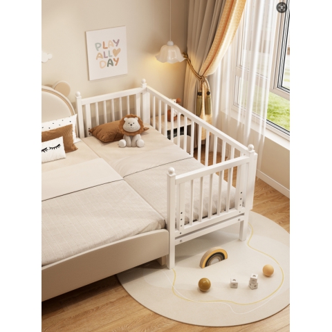 勝芳床鋪批發 輔導班午托床 鐵藝床 兒童拼接床 嬰兒床 邊加寬床護欄 可升降兒童床 單人床 加寬拼接床 寶用家具