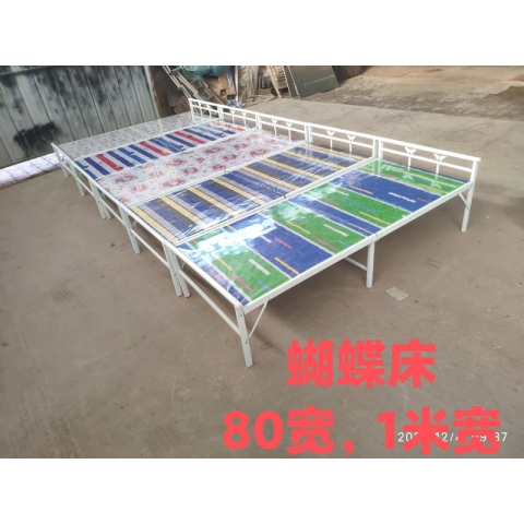 勝芳圓頭兩折床 折疊床 簡易床 午休床 四折床 單人床 陪護床 鐵藝床 竹板床 龍骨床 單人床批發 臥室家具救災物資床 立達勝強家具